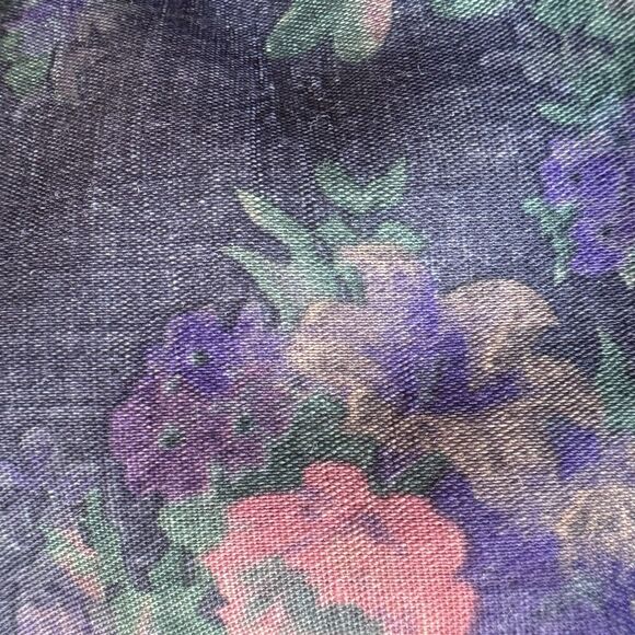 Dr. Martens Castels Airwaves Blue Denim Chambray Canvas Flower Combat Boots Wm 7 - Picture 8 of 16